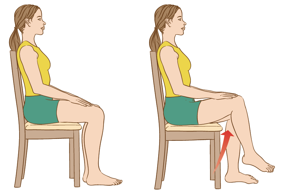 Leg raises exercises for people with leg ulcers during the coronavirus