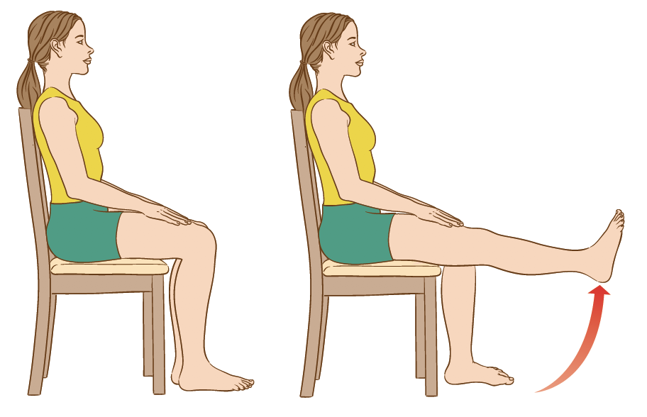 Leg raises exercises for people with leg ulcers during the coronavirus