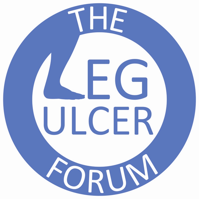 Leg Ulcer forum logo in blue