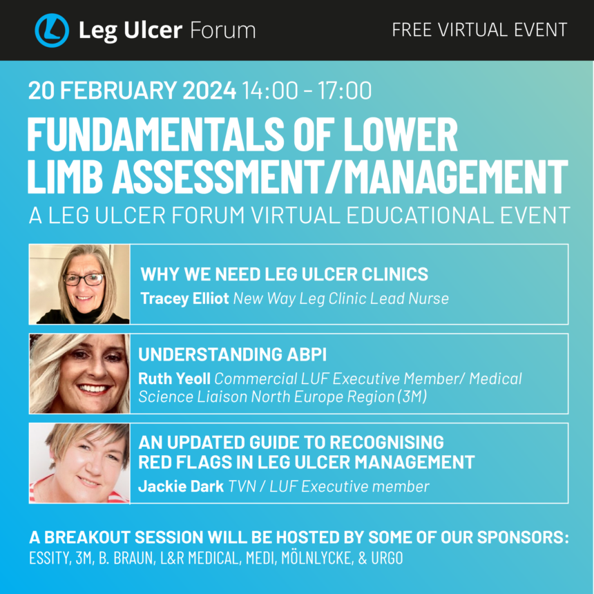 Fundamentals of lower limb assessment / management online event graphic