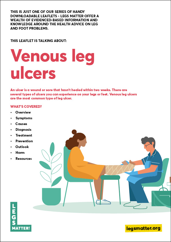 Venous leg ulcer leaflet front cover
