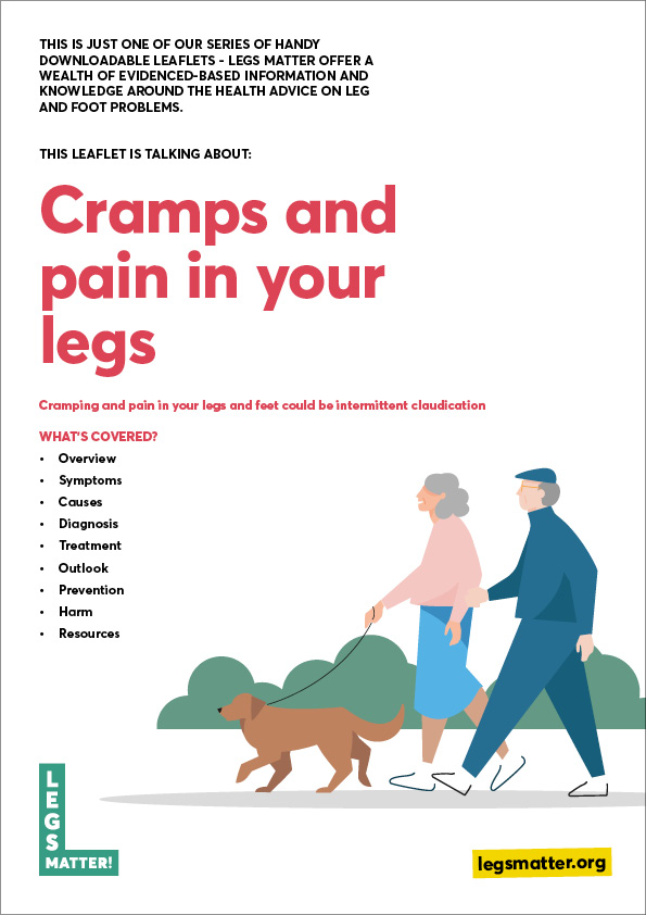 Cramp and pain in your legs downloadable leaflet front cover