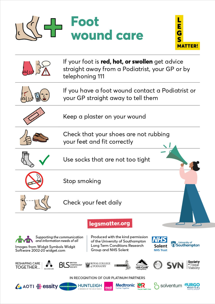 Easy Read leaflet foot wound care